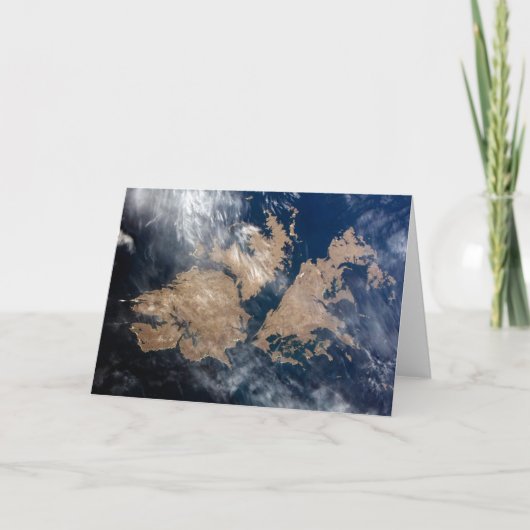 De Falklandeilanden (Islas Malvinas). Kaart (Voorkant)