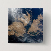De Falklandeilanden (Islas Malvinas). Vierkante Button 5,1 Cm (Voorkant)