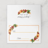 De fall verlaat Autumn de Kleuren personaliseren d Plaatskaartje (Buitenkant ongevouwen)