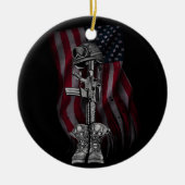 De Fallen Soldier-kerstversiering Keramisch Ornament (Voorkant)