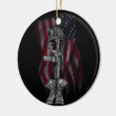 De Fallen Soldier-kerstversiering Keramisch Ornament (Links)