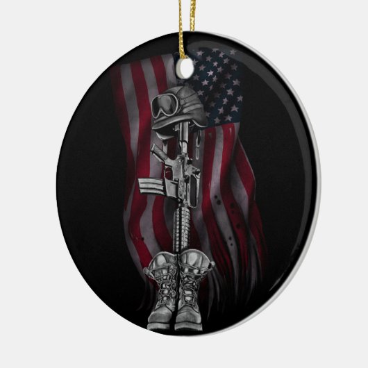 De Fallen Soldier-kerstversiering Keramisch Ornament (Links)