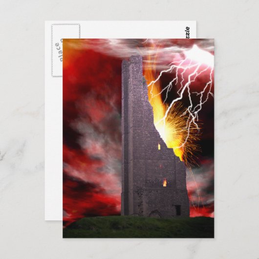 De Falling Tower Tarot Card Art Briefkaart (Voorkant / Achterkant)