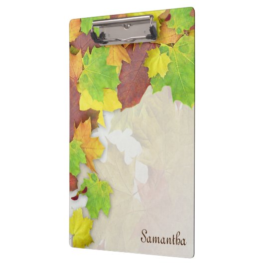 De fallkleuren van de herfst voegen Jouw naam toe Klembord (Links)