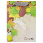 De fallkleuren van de herfst voegen Jouw naam toe Klembord (Voorkant)