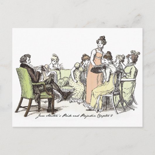 De familie Bennet - Jane Austen Pride & Prejudice Briefkaart (Voorkant)
