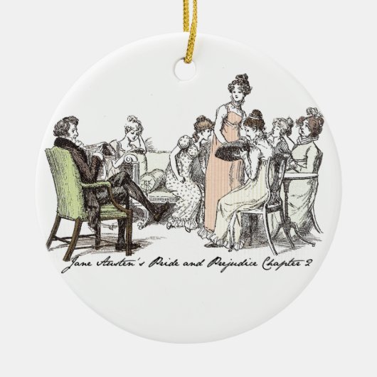De familie Bennet - Jane Austen Pride & Prejudice Keramisch Ornament (Voorkant)