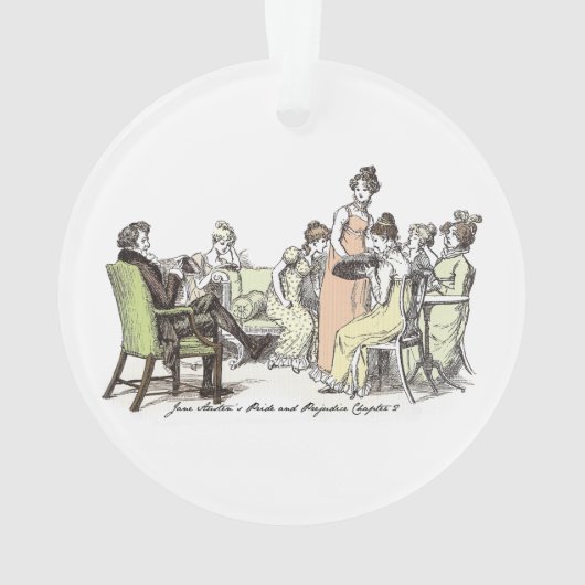 De familie Bennet - Jane Austen Pride & Prejudice Ornament (achterkant)