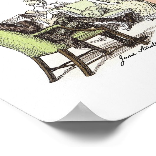 De familie Bennet - Jane Austen Pride & Prejudice Poster (Hoek)