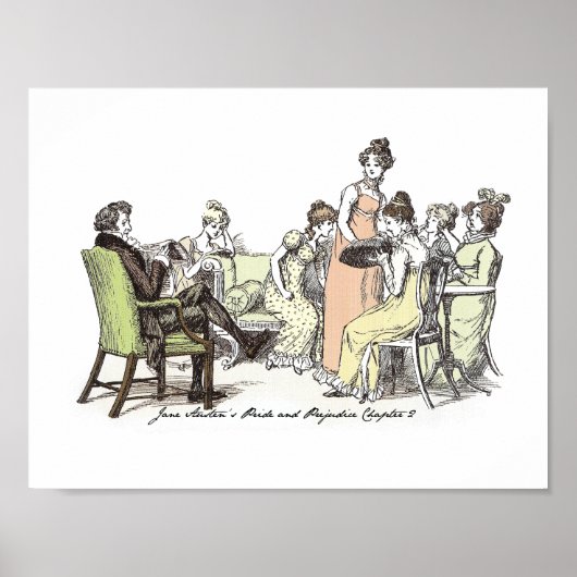 De familie Bennet - Jane Austen Pride & Prejudice Poster (Voorkant)