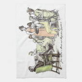 De familie Bennet - Jane Austen Pride & Prejudice Theedoek (Verticaal)