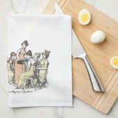 De familie Bennet - Jane Austen Pride & Prejudice Theedoek (Quarter Fold)