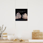 De familie bidt samen... poster (Keuken)