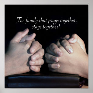De familie bidt samen... poster