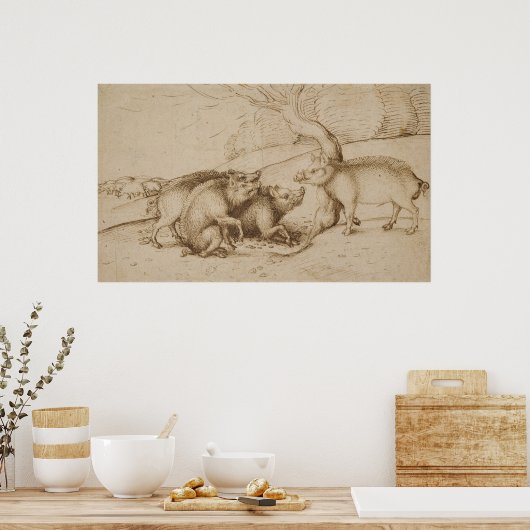 De familie Boar Poster (Keuken)