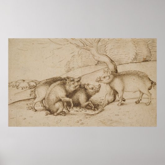 De familie Boar Poster (Voorkant)