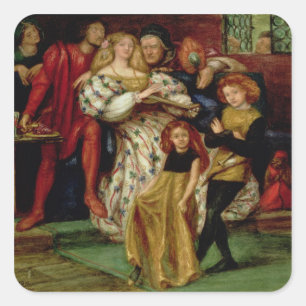 De familie Borgia, 1863 Vierkante Sticker