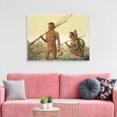 De familie Botocudos uit Le Cos, Rio Grande, Brazi Canvas Afdruk (Insitu (Woonkamer))