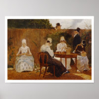 De familie Chalon in hun Londense tuin, oor