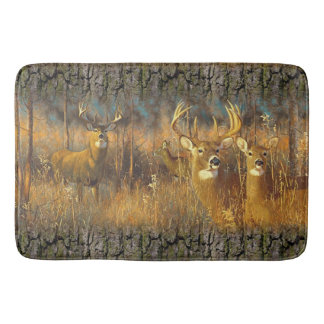 De familie Deer in de herfst van de ochtend Sun Badmat
