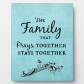 De familie die samen bidt, blijft bij elkaar fotoplaat (Voorkant)