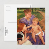 De Familie door Mary Cassatt Ansichtkaart Briefkaart (Voorkant / Achterkant)