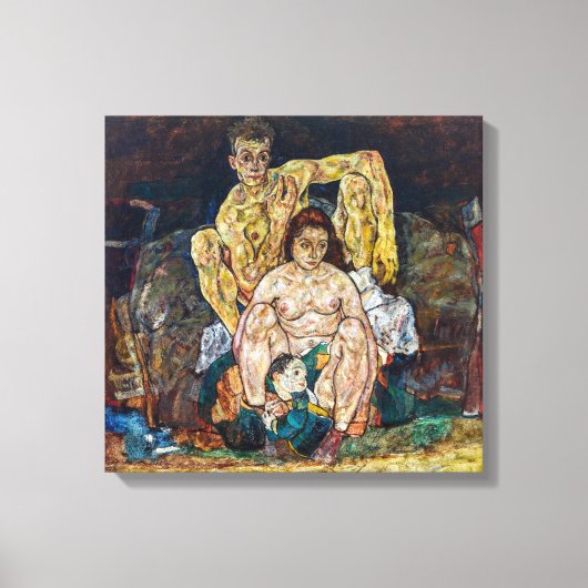 De familie | Egon Schiele | Canvas Afdruk (Voorkant)