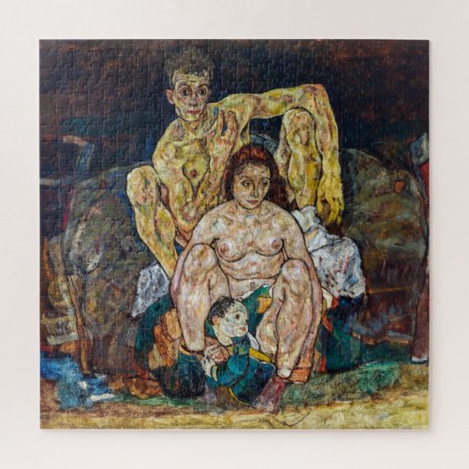 De familie | Egon Schiele | Legpuzzel (Verticaal)