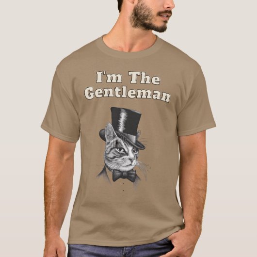 De familie Gentleman Cat T-shirt (Voorkant)