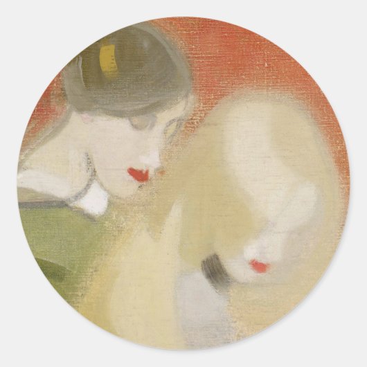 De familie Heirloom, Helene Schjerfbeck Ronde Sticker (Voorkant)