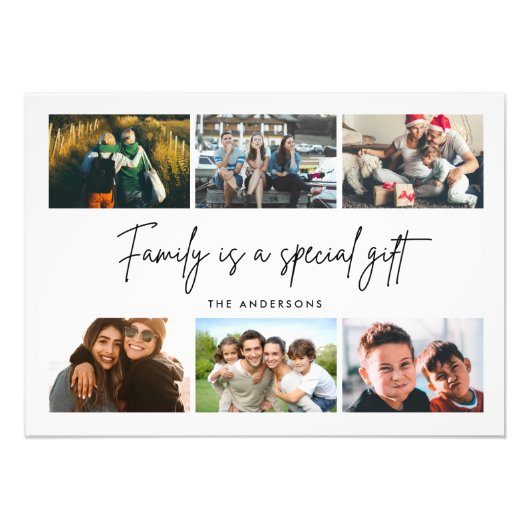 De familie is een Speciale Foto Collage van het Ci Afdruk (Voorkant)