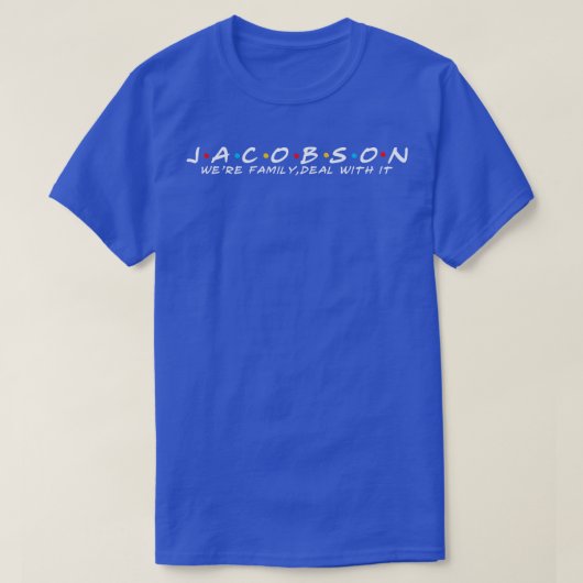 De familie Jacobson Jacobson Achternaam Jacobson T-shirt (Design voorkant)