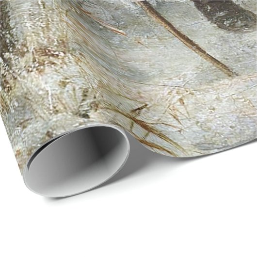 De familie kerstboom  sneeuwlandschap cadeaupapier (Rol Hoek)