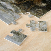 De familie kerstboom  sneeuwlandschap legpuzzel (Zijkant)