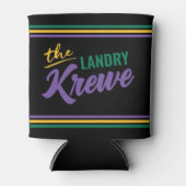 De familie Krewe voor Mardi Gras Blikjeskoeler (Voorkant)