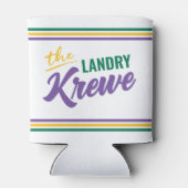 De familie Krewe voor Mardi Gras Blikjeskoeler (Achterkant)