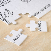 De familie maakt de wereld veiliger douane fotocol legpuzzel (Zijkant)