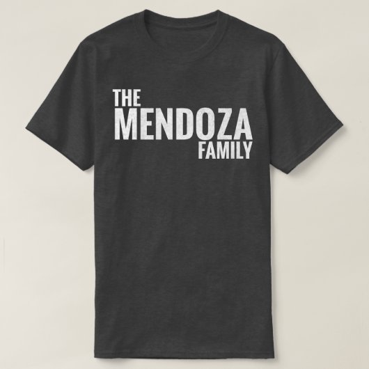 De familie Mendoza Achternaam Mendoza T-shirt (Design voorkant)