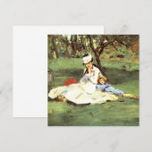 De familie Monet in hun tuin Edouard Manet (Voorkant / Achterkant)