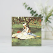 De familie Monet in hun tuin Edouard Manet (Staand voorkant)