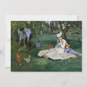 De familie Monet in hun tuin   Édouard Manet