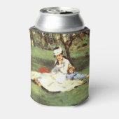 De familie Monet in hun tuin Edouard Manet Blikjeskoeler (Blikje Achterkant)