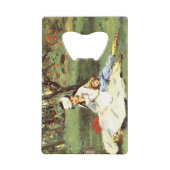 De familie Monet in hun tuin Edouard Manet Creditkaart Flessenopener (Voorkant)