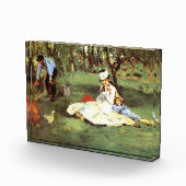 De familie Monet in hun tuin Edouard Manet Fotoblokken (Rechts)