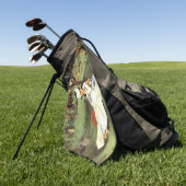 De familie Monet in hun tuin Edouard Manet Golfhanddoek (Groen)