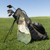 De familie Monet in hun tuin Edouard Manet Golfhanddoek (Groen)