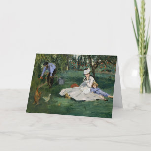 De familie Monet in hun tuin   Édouard Manet Kaart