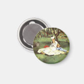 De familie Monet in hun tuin Edouard Manet Magneet (Voorkant / Achterkant)