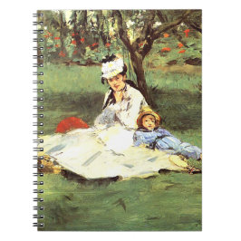 De familie Monet in hun tuin Edouard Manet Notitieboek