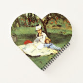 De familie Monet in hun tuin Edouard Manet Notitieboek (Achterkant)